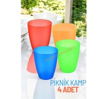Bardak Seti Kamp Piknik Bardağı 4 ADET