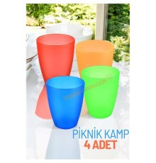 Bardak Seti Kamp Piknik Bardağı 4 ADET