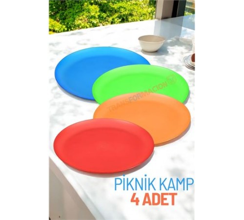 Tabak Seti Kamp Piknik Tabağı 4 ADET Tabak Seti Kamp Piknik Tabağı 4 ADET