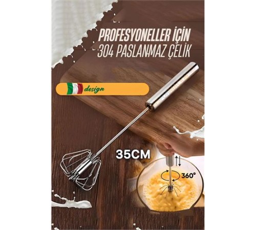 TransForMacion Dönerli Çırpıcı 304 Paslanmaz Çelik Yumurta Çırpıcı TransForMacion Dönerli Çırpıcı 304 Paslanmaz Çelik Yumurta Çırpıcı