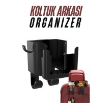 Araç Koltuk Arkası Organizer Bardak Telefon Tutucu