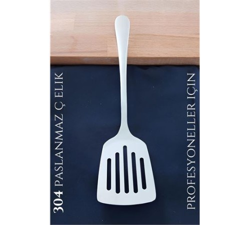 Delikli Servis Spatulası 304 Paslanmaz Profesyonel Delikli Servis Spatulası 304 Paslanmaz Profesyonel