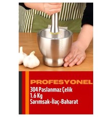 Sarımsak Ezici Sarımsak Havanı 304 Paslanmaz Çelik Baharat İlaç Ezici