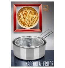 Fritözlü Kaçerola Multi Kullanım Çelik 20 CM