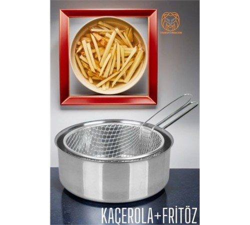 Fritözlü Kaçerola Multi Kullanım Çelik 20 CM Fritözlü Kaçerola Multi Kullanım Çelik 20 CM