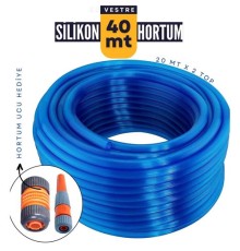 Modacar  40 Metre Silikonlu Bahçe Hortumu Sulama Aparatı HEDİYELİ