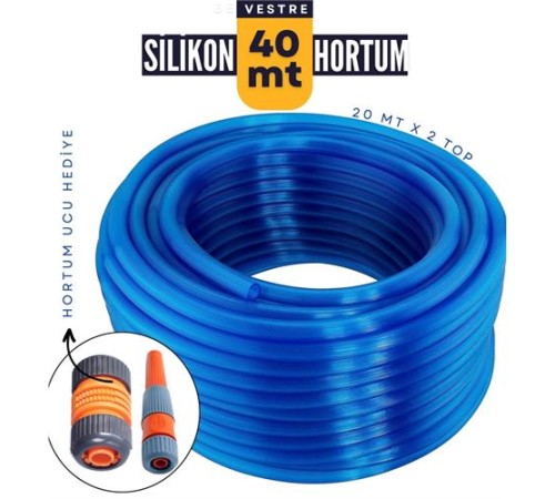 40 Metre Silikonlu Bahçe Hortumu Sulama Aparatı HEDİYELİ 40 Metre Silikonlu Bahçe Hortumu Sulama Aparatı HEDİYELİ