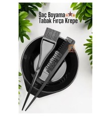 Saç Boyama Tabak Fırça Krepe Tarak Seti