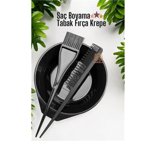 Saç Boyama Tabak Fırça Krepe Tarak Seti Saç Boyama Tabak Fırça Krepe Tarak Seti