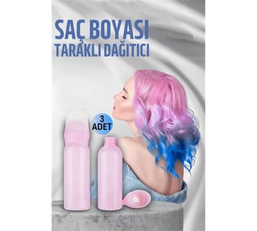 Saç Boyası Eşit Dağıtım Taraklı Şişe Doldurulabilir Aplikatör 3 ADET Saç Boyası Eşit Dağıtım Taraklı Şişe Doldurulabilir Aplikatör 3 ADET