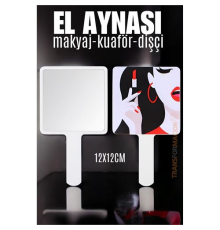 El Aynası Makyaj Aynası Kuaför Dişçi Güzellik Merkezi Aynası BEYAZ