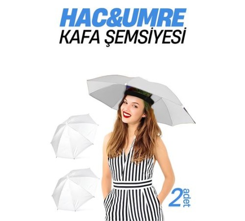 Hac Umre Kafa Şemsiyesi Güneş Koruma Şemsiyesi 2 adet Hac Umre Kafa Şemsiyesi Güneş Koruma Şemsiyesi 2 adet