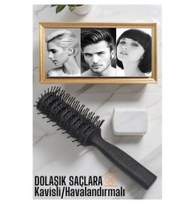 Nano Dolaşık Saç Tarağı Kavisli Havalandırmalı