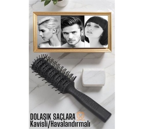 Nano Dolaşık Saç Tarağı Kavisli Havalandırmalı Nano Dolaşık Saç Tarağı Kavisli Havalandırmalı