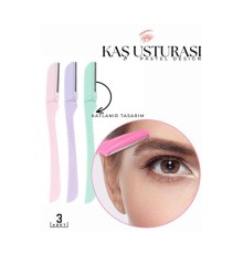 Katlanabilir Kaş Şekillendirici Kaş Dermaplaner Yüz Usturası 3 ADET 718323