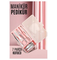 Manikür Pedikür Kiti 7 Parça Kutulu Profesyonel Kit