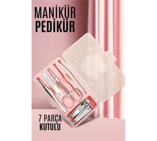 Manikür Pedikür Kiti 7 Parça Kutulu Profesyonel Kit Manikür Pedikür Kiti 7 Parça Kutulu Profesyonel Kit