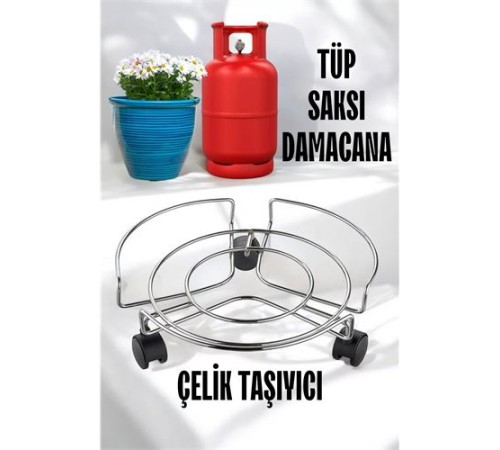 Saksı Tüp Damacana Altlığı Tekerlekli Taşıyıcı Saksı Tüp Damacana Altlığı Tekerlekli Taşıyıcı