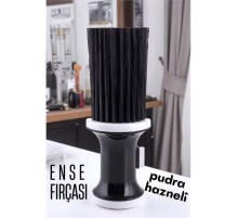Pudra Hazneli Ense Fırçası Saç Temizleme Fırçası - Berber Temizlik Fırçası- Kuaför Berber Malzemesi
