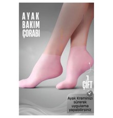 Ayak Bakım Çorabı Silikon Ayak Krem Uygulama Koruyucu Çorap