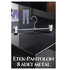 Modacar Metal Etek Pantolon Askısı - Mandallı Etek Askısı Pantolon Askısı 8 Adet