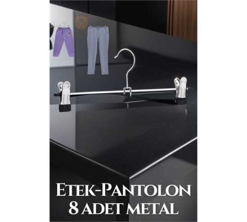 Metal Etek Pantolon Askısı - Mandallı Etek Askısı Pantolon Askısı 8 Adet Metal Etek Pantolon Askısı - Mandallı Etek Askısı Pantolon Askısı 8 Adet