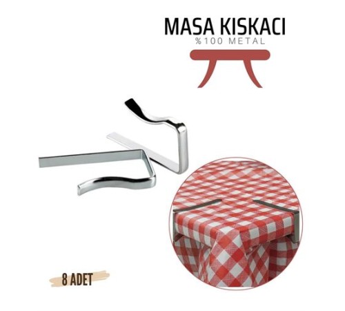 Masa Örtüsü Klipsi - Metal Masa Kelepçesi Masa Örtüsü Sabitleyici 8 ADET Masa Örtüsü Klipsi - Metal Masa Kelepçesi Masa Örtüsü Sabitleyici 8 ADET