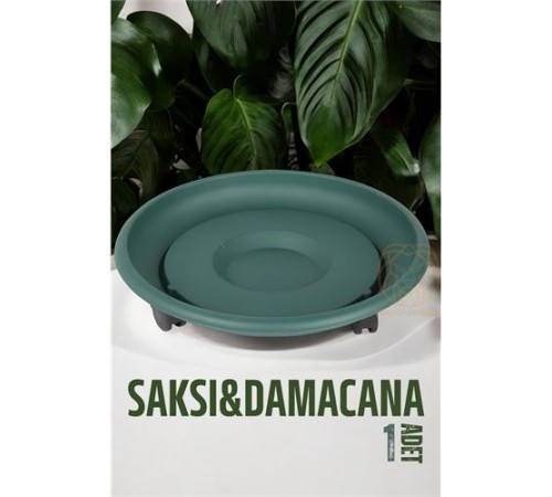 Tekerlekli Saksı Altığı 37 CM YEŞİL