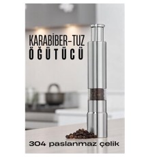 Karabiber Tuz Öğütücü Profesyonel 304 Paslanmaz Çelik Manuel Baharat Değirmeni