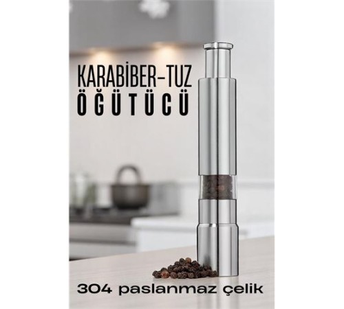 Karabiber Tuz Öğütücü Profesyonel 304 Paslanmaz Çelik Manuel Baharat Değirmeni Karabiber Tuz Öğütücü Profesyonel 304 Paslanmaz Çelik Manuel Baharat Değirmeni
