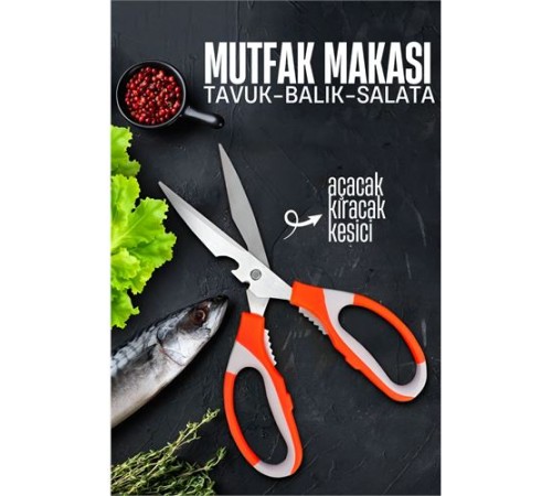 Mutfak Makası - Tavuk Kesme Makası Balık Temizleme Makası Salata Hazırlama Makası Mutfak Makası - Tavuk Kesme Makası Balık Temizleme Makası Salata Hazırlama Makası