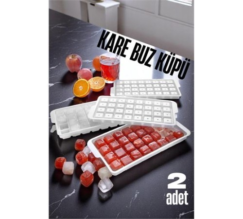 Buz Kalıbı KARE İçecek Buz Kalıbı - Mutfak Buz Kalıbı Kolay Çıkarılır Buz Kalıbı 2 ADET Buz Kalıbı KARE İçecek Buz Kalıbı - Mutfak Buz Kalıbı Kolay Çıkarılır Buz Kalıbı 2 ADET