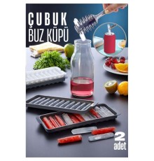Buz Kalıbı ÇUBUK İçecek Buz Kalıbı - Mutfak Buz Kalıbı Kolay Çıkarılır Buz Kalıbı 2 ADET
