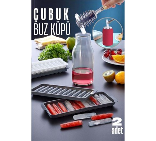 Buz Kalıbı ÇUBUK İçecek Buz Kalıbı - Mutfak Buz Kalıbı Kolay Çıkarılır Buz Kalıbı 2 ADET Buz Kalıbı ÇUBUK İçecek Buz Kalıbı - Mutfak Buz Kalıbı Kolay Çıkarılır Buz Kalıbı 2 ADET