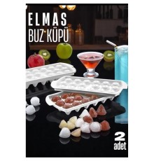 Buz Kalıbı ELMAS İçecek Buz Kalıbı - Mutfak Buz Kalıbı Kolay Çıkarılır Buz Kalıbı 2 ADET