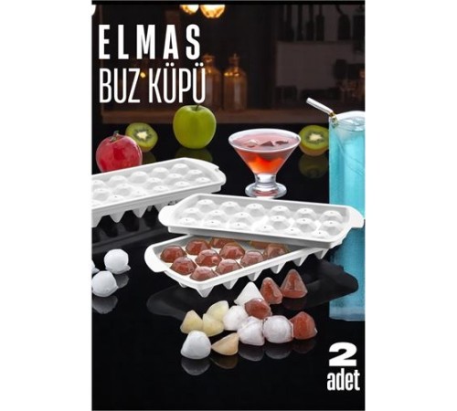 Buz Kalıbı ELMAS İçecek Buz Kalıbı - Mutfak Buz Kalıbı Kolay Çıkarılır Buz Kalıbı 2 ADET Buz Kalıbı ELMAS İçecek Buz Kalıbı - Mutfak Buz Kalıbı Kolay Çıkarılır Buz Kalıbı 2 ADET