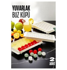 Buz Kalıbı YUVARLAK İçecek Buz Kalıbı - Mutfak Buz Kalıbı Kolay Çıkarılır Buz Kalıbı 2 ADET