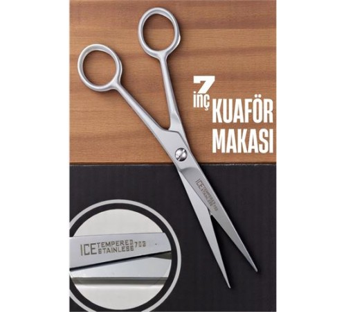 Ice Tempered 702 Berber Kuaför Makası Saç Kesim Makası Bıyık Sakal Makası Kuaför ekipmanları 17 cm
