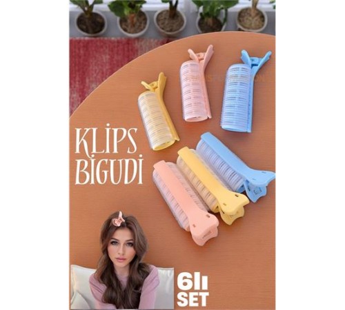 Klipsli Saç Bigudisi Isısız Doğal Bukle Gece Bigudisi 3 cm 6 lı Set Klipsli Saç Bigudisi Isısız Doğal Bukle Gece Bigudisi 3 cm 6 lı Set