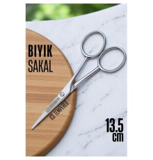 Ice Tempered Kobalt Çelik 702 Bıyık Makası - Bıyık Sakal Düzeltme Makası Kuaför Makası 13.5 cm