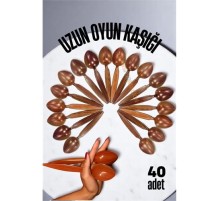 Uzun Oyun Kaşığı Halk Oyunu Kaşığı - Kına Kaşığı Uzun Saplı Zeybek Oyun Kaşığı 40 ADET