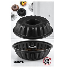 Emaye Kek Kalıbı - Yapışmaz Siyah Emaye Kek Kalıbı 29 CM