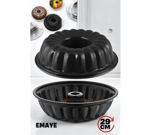 Emaye Kek Kalıbı - Yapışmaz Siyah Emaye Kek Kalıbı 29 CM Emaye Kek Kalıbı - Yapışmaz Siyah Emaye Kek Kalıbı 29 CM