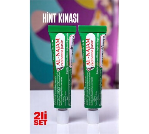 Geçici Dövme Kınası - Tüp Hint Kınası Kırmızı 2li SET Al-Najam Geçici Dövme Kınası - Tüp Hint Kınası Kırmızı 2li SET Al-Najam