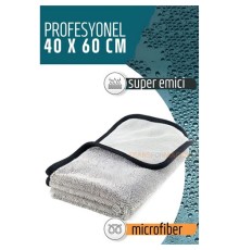 Çift Yüzeyli Profesyonel Microfiber Havlu - Süper Emici Temizlik Bezi  40 x 60 cm