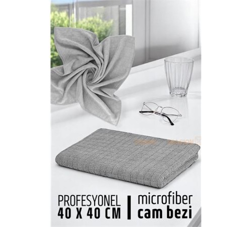 Çift Yüzeyli Profesyonel Microfiber Cam Bezi - Yüksek Kalite Temizlik Bezi 40 x 40 cm Çift Yüzeyli Profesyonel Microfiber Cam Bezi - Yüksek Kalite Temizlik Bezi 40 x 40 cm