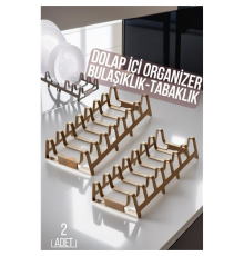 2 li Dolap İçi Tencere Kapak Ve Tabak Düzenleyici Kurutmalık Organizer
