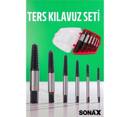 Ters Kılavuz 6 lı Set Saf Çelik Kırık Civata Vida Sökücü Kırılmış Vida Civata Sökme Aparatı Ters Kılavuz 6 lı Set Saf Çelik Kırık Civata Vida Sökücü Kırılmış Vida Civata Sökme Aparatı