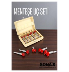 Menteşe Uç Seti Ahşap Freze Bıçağı Yuvarlak Panc 5 Adet Çantalı Takım