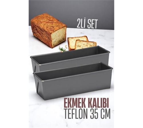 Teflon Ekmek Pişirme Kalıbı Evde Ekmek Yapımı Kalıbı 2 adet 35 CM Teflon Ekmek Pişirme Kalıbı Evde Ekmek Yapımı Kalıbı 2 adet 35 CM